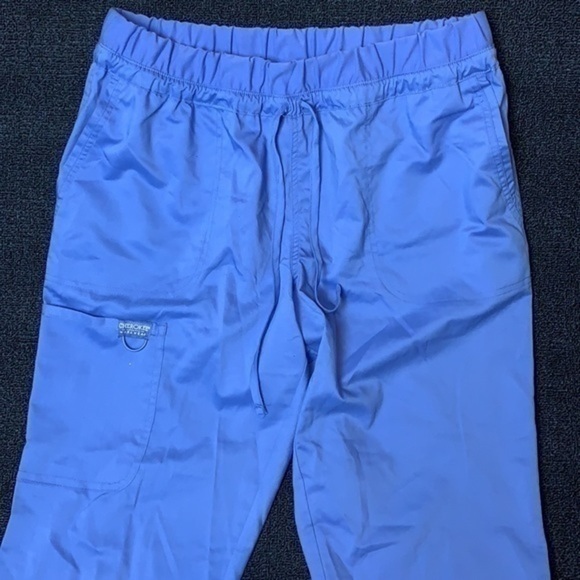 NEW Cherokee blue workwear drawstring womens size large tapered leg scrub pant - Picture 3 of 9